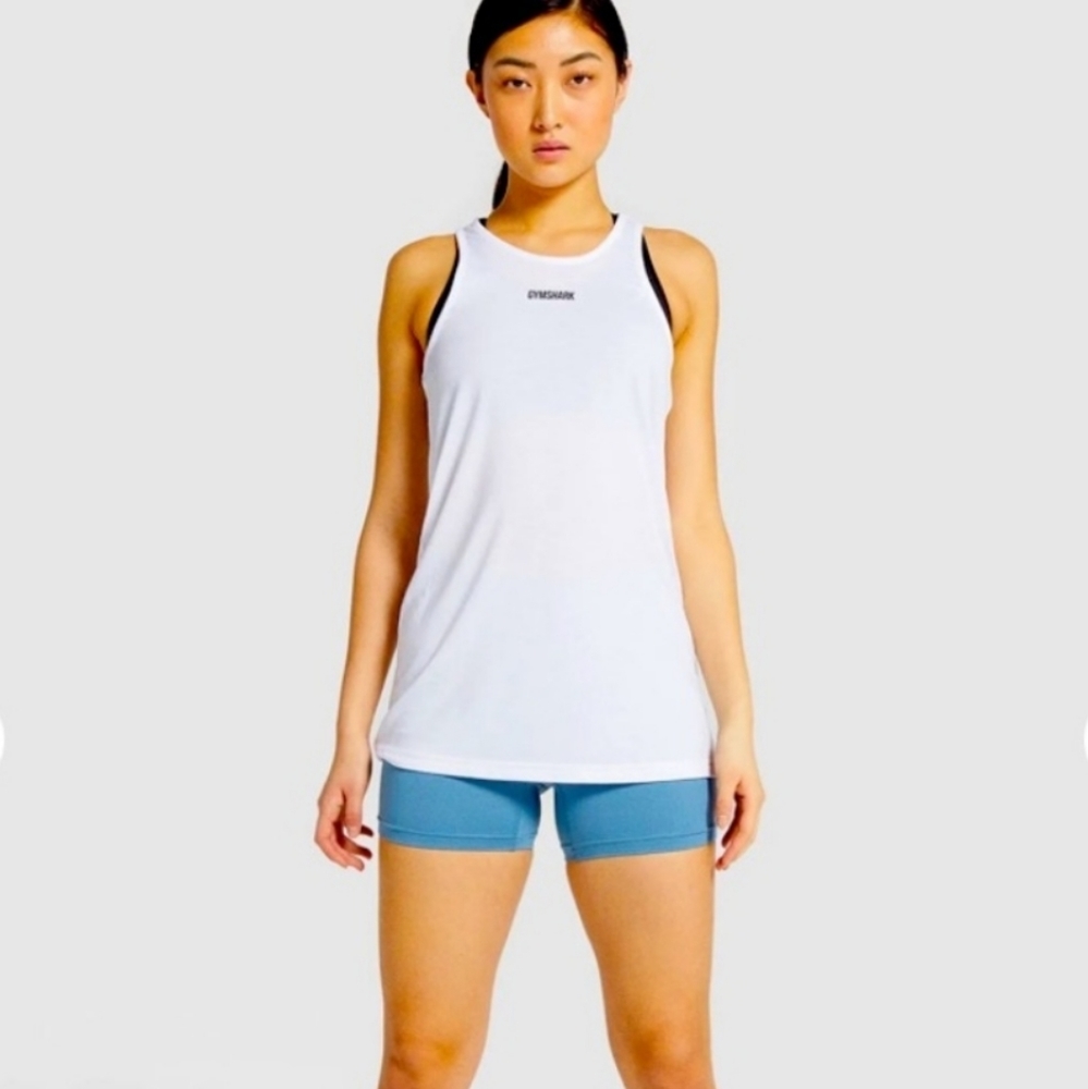 Gymshark white training oversized vest Size large